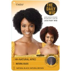 Outre The Daily Wig 100% Human Hair Lace Wig - NATURAL AFRO -Outre outre the daily wig human hair natural afro 5