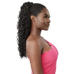 Outre Synthetic Pretty Quick Wrap Ponytail DEEP WAVE 20" -Outre pqpwdw20 3