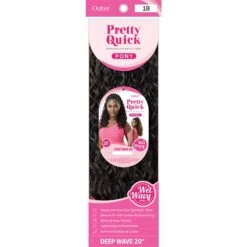 Outre Synthetic Pretty Quick Wrap Ponytail DEEP WAVE 20" -Outre pqpwdw20 6