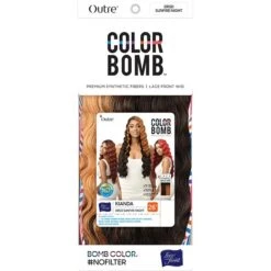 Outre Color Bomb Synthetic HD Lace Front Wig - KIANDA -Outre qclbkia 10