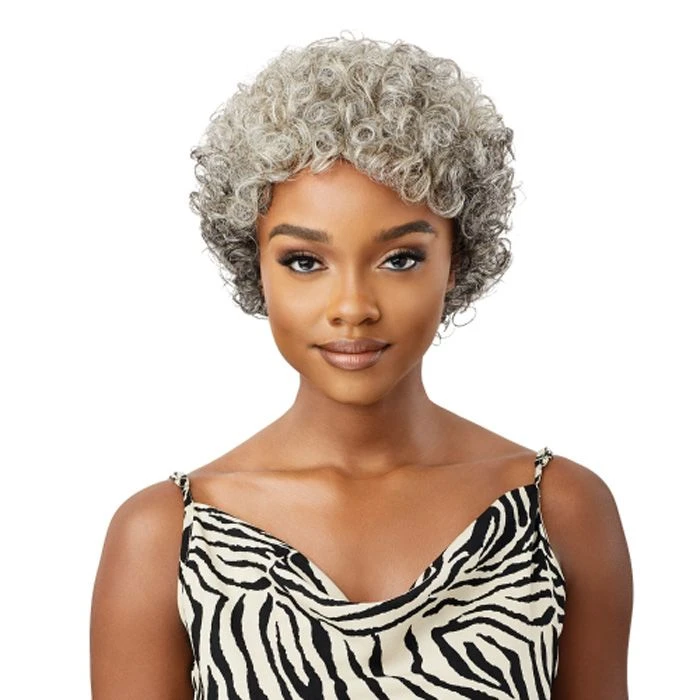 Outre 100% Human Hair Fab & Fly Gray Glamour Full Cap Wig VERONICA 1 Outre 100% Human Hair Fab & Fly Gray Glamour Full Cap Wig VERONICA