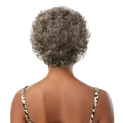 Outre 100% Human Hair Fab & Fly Gray Glamour Full Cap Wig VERONICA 7 Outre 100% Human Hair Fab & Fly Gray Glamour Full Cap Wig VERONICA -Outre qhfgver 3