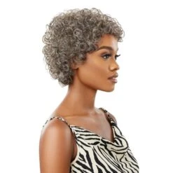 Outre 100% Human Hair Fab & Fly Gray Glamour Full Cap Wig VERONICA 8 Outre 100% Human Hair Fab & Fly Gray Glamour Full Cap Wig VERONICA -Outre qhfgver 4