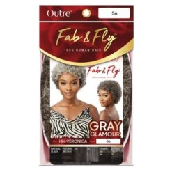 Outre 100% Human Hair Fab & Fly Gray Glamour Full Cap Wig VERONICA 9 Outre 100% Human Hair Fab & Fly Gray Glamour Full Cap Wig VERONICA -Outre qhfgver 5
