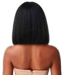 Outre Synthetic Pre-Plucked HD Transparent Lace Front Wig- ANNIE BOB 12' -Outre ql annie bob 12 1b back cr