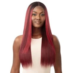 Outre Color Bomb Piano Highlights Synthetic HD Transparent Lace Wig - CHARA