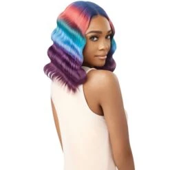 Outre Color Bomb Synthetic HD Transparent Lace Front Wig - GEMINI -Outre qlcbgem 8 1