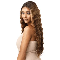 Outre Color Bomb Synthetic Piano Highlights HD Transparent Lace Wig - KEEVAH -Outre qlcbkee 1