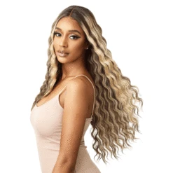 Outre Color Bomb Synthetic Piano Highlights HD Transparent Lace Wig - KEEVAH -Outre qlcbkee 11