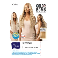 Outre Color Bomb Synthetic Piano Highlights HD Transparent Lace Wig - KEEVAH -Outre qlcbkee 9