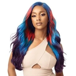 Outre Color Bomb Synthetic HD Transparent Lace Front Wig - ZAHARA -Outre qlcbzah 8