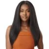 Outre 100% Human Hair Blend 5X5 Lace Closure Wig - KINKY STRAIGHT 24"
