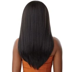 Outre 100% Human Hair Blend 5X5 Lace Closure Wig - KINKY STRAIGHT 24" -Outre qlhbo55ks245