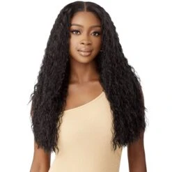 Outre Human Hair Blend 5X5 HD Lace Closure Wig - HHB PERUVIAN WATER WAVE 24