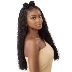 Outre Human Hair Blend 5X5 HD Lace Closure Wig - HHB PERUVIAN WATER WAVE 24 -Outre qlhbo55pww24 2
