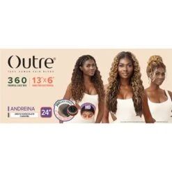 Outre 100% Human Hair Blend HD 360 Edge 13X6 Lace Front Wig - ANDREINA -Outre qlhboand 7