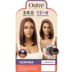 Outre 100% Human Hair Blend HD 360 Edge 13X4 Lace Front Wig - NORVINA 12 Outre 100% Human Hair Blend HD 360 Edge 13X4 Lace Front Wig - NORVINA -Outre qlhbonor 6