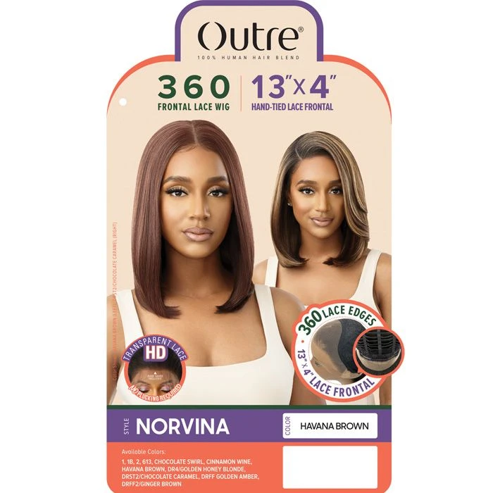 Outre 100% Human Hair Blend HD 360 Edge 13X4 Lace Front Wig - NORVINA 6 Outre 100% Human Hair Blend HD 360 Edge 13X4 Lace Front Wig - NORVINA - Image 6