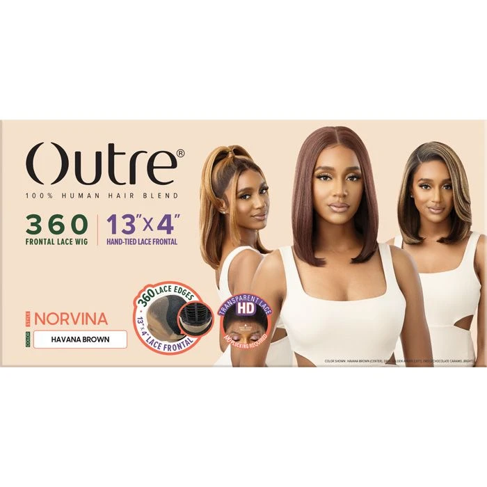 Outre 100% Human Hair Blend HD 360 Edge 13X4 Lace Front Wig - NORVINA 7 Outre 100% Human Hair Blend HD 360 Edge 13X4 Lace Front Wig - NORVINA - Image 7