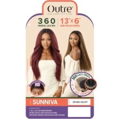 Outre 360 Frontal Lace 100% Human Hair Blend 13X6 HD Lace Front Wig - SUNNIVA 12 Outre 360 Frontal Lace 100% Human Hair Blend 13X6 HD Lace Front Wig - SUNNIVA -Outre qlhbosun 6