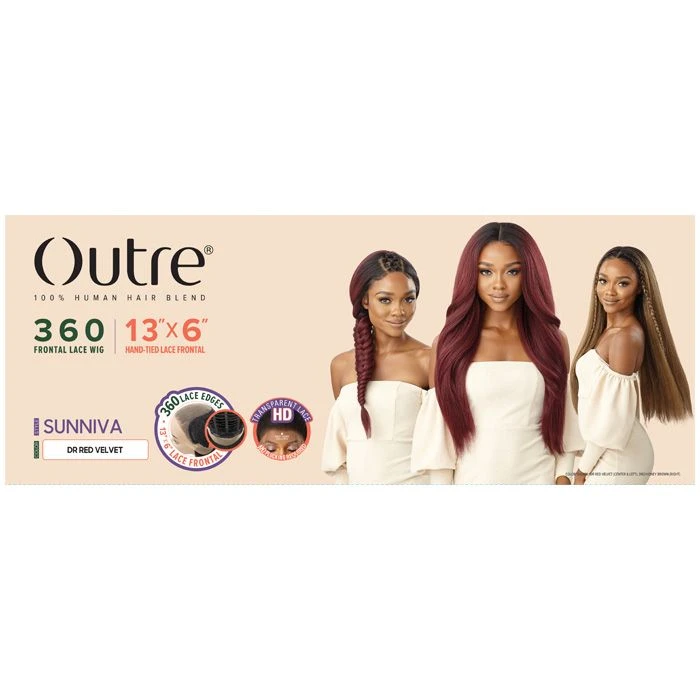 Outre 360 Frontal Lace 100% Human Hair Blend 13X6 HD Lace Front Wig - SUNNIVA 7 Outre 360 Frontal Lace 100% Human Hair Blend 13X6 HD Lace Front Wig - SUNNIVA - Image 7