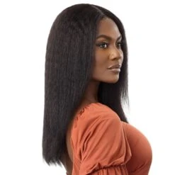 Outre Mytresses 100% Unprocessed Human Hair HD Lace Front Wig - KINKY STRAIGHT 20 -Outre qlhmgbks20 3