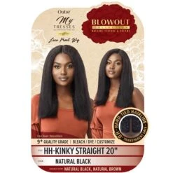 Outre Mytresses 100% Unprocessed Human Hair HD Lace Front Wig - KINKY STRAIGHT 20 -Outre qlhmgbks20 5