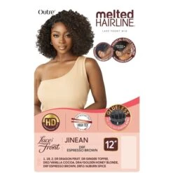 Outre Melted Hairline Synthetic Hair Glueless HD Lace Front Wig - JINEAN -Outre qlmhjin1