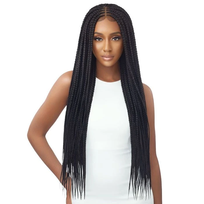 Outre Pre Braided Synthetic Hair 4X4 Lace Front Wig - MIDDLE PART-IN BOX BRAIDS 36" 1 Outre Pre Braided Synthetic Hair 4X4 Lace Front Wig - MIDDLE PART-IN BOX BRAIDS 36"