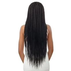 Outre Pre Braided Synthetic Hair 4X4 Lace Front Wig - MIDDLE PART-IN BOX BRAIDS 36" 8 Outre Pre Braided Synthetic Hair 4X4 Lace Front Wig - MIDDLE PART-IN BOX BRAIDS 36" -Outre qlomfbb36 4