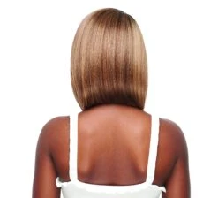 Outre Synthetic Lace Front Wig Perfect Hairline 13x4 FAUX SCALP SKYE -Outre qlphsky skye dr chocolate cream back cr