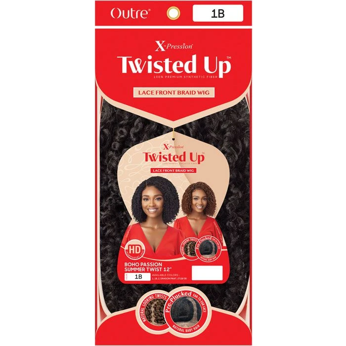 Outre X Pression Synthetic HD Lace Front Braid Wig - BOHO PASSION SUMMER TWIST 12 6 Outre X Pression Synthetic HD Lace Front Braid Wig - BOHO PASSION SUMMER TWIST 12 - Image 6