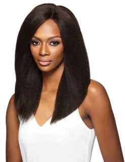 Outre Simply 100% Non Processed Human Hair 4X4 Swiss Lace Front Wig - BRAZILIAN NATURAL BLOW OUT STRAIGHT