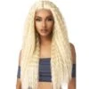 Outre Purple Pack Brazilian Boutique Human Hair Blend 5x5 W Part Closure - SUPER WAVE 18/20/22 Inch (3 Bundles)