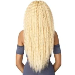 Outre Purple Pack Brazilian Boutique Human Hair Blend 5x5 W Part Closure - SUPER WAVE 18/20/22 Inch (3 Bundles) -Outre sw cd