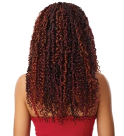 Outre X-Pression Twisted Up Synthetic Lace Front Wig - BOHO PASSION WATERWAVE 22" -Outre waterwave 22 dragon fruit back