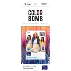 Outre Color Bomb Synthetic HD Transparent Lace Front Wig - ZAHARA -Outre zaharapkg 1